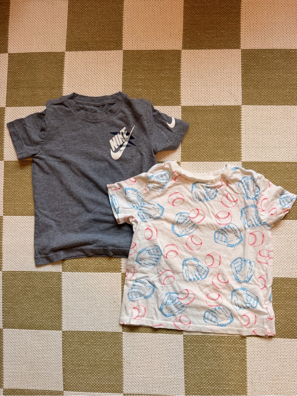 Nike Kids Gray Short Sleeve Tee with White Logo